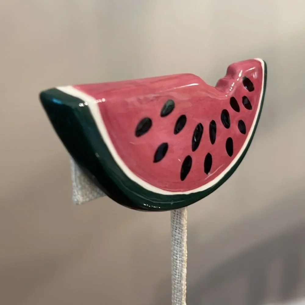 Vintage Watermelon Slice Ceramic Pin